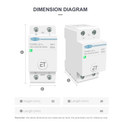 Ewelink Wifi 1 Phase ON-OFF Switch Breaker 80A 220VAC DIN Rail
